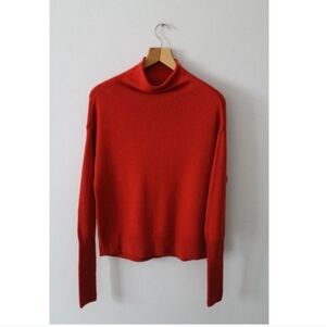 Wilfred Cyprie Turtleneck Mock-neck Wool Sweater Burnt Orange Red Size XS